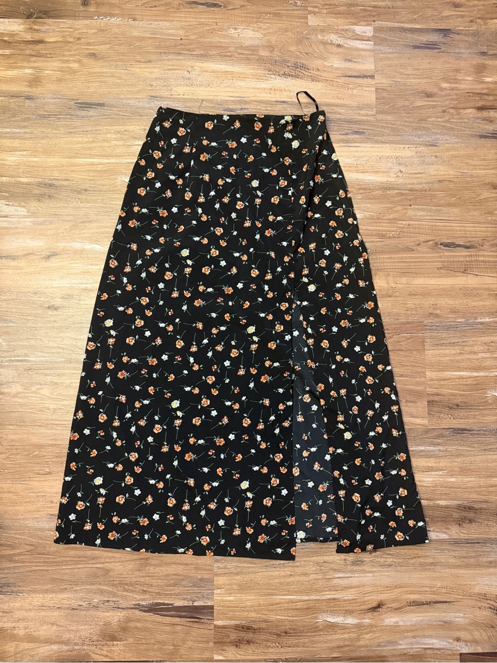 Black Floral maxi Skirt